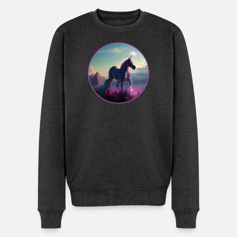 Licorne - Pull Premium bio Homme - anthracite chiné