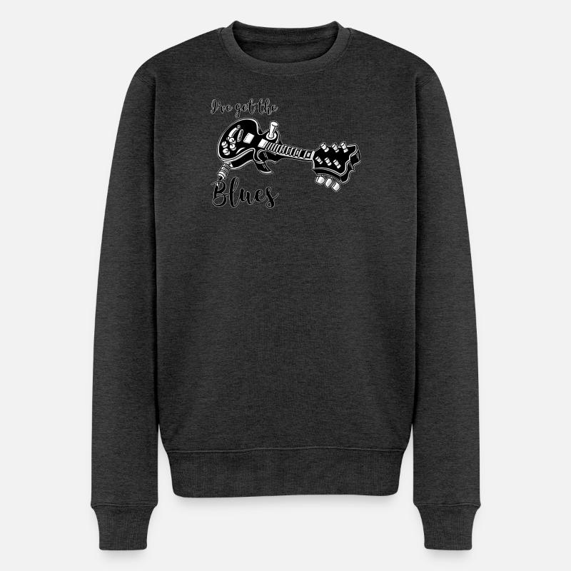 Ich habe den Blues - Männer Premium Bio Pullover - Anthrazit meliert
