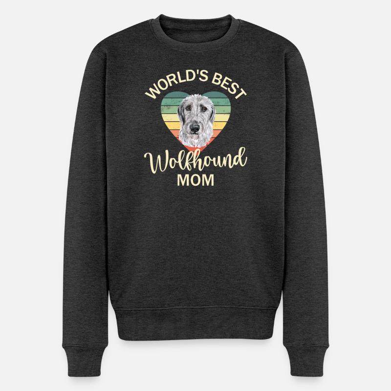 Irischer Wolfshund - Männer Premium Bio Pullover - Anthrazit meliert