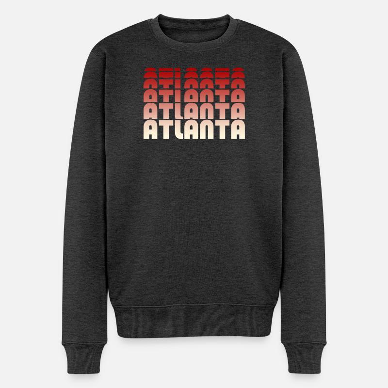 Motif de gradient d’Atlanta - Pull Premium bio Homme - anthracite chiné