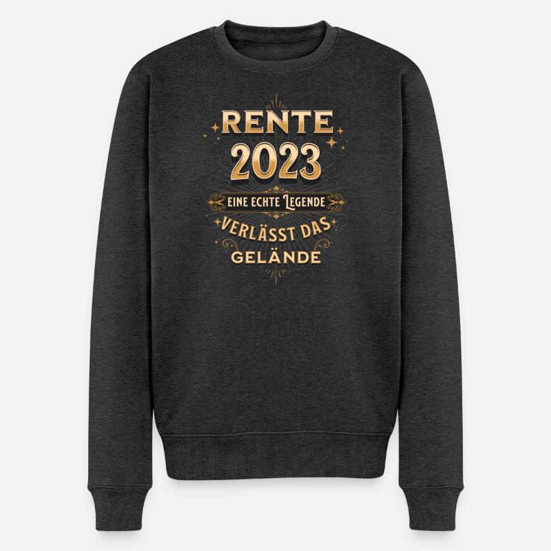 Rente 2023 Eine echte Legende verlässt das Gelände - Männer Premium Bio Pullover - Anthrazit meliert