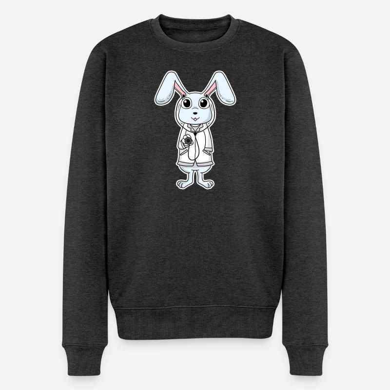 Médecin Vétérinaire Lapin - Pull Premium bio Homme - anthracite chiné