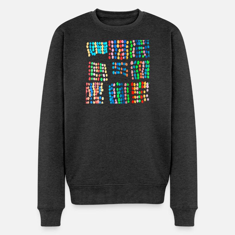 Pon-pon - Männer Premium Bio Pullover - Anthrazit meliert