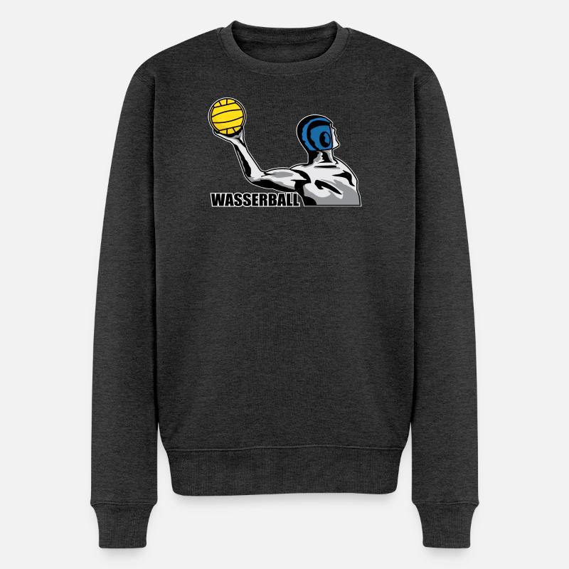Wasserball - Männer Premium Bio Pullover - Anthrazit meliert