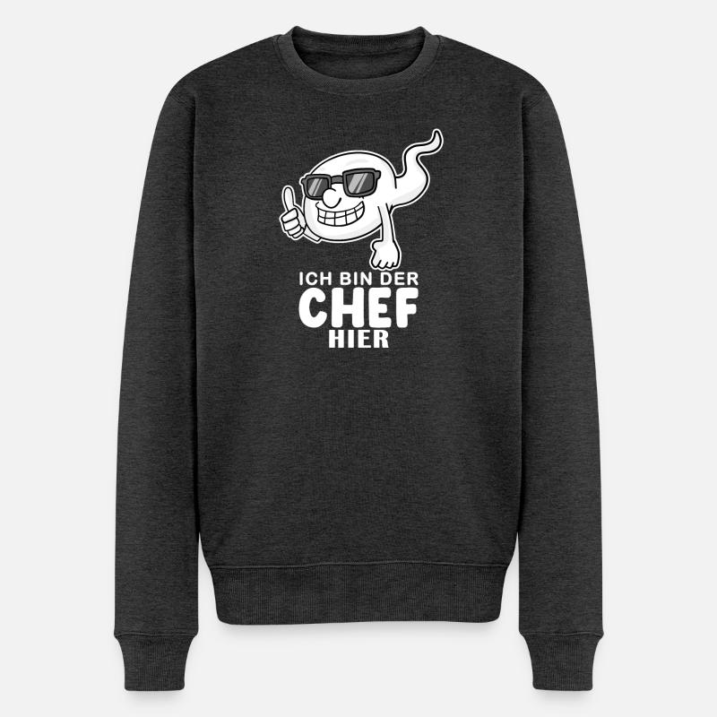 Cool Chef Spruch Büro Humor - Männer Premium Bio Pullover - Anthrazit meliert