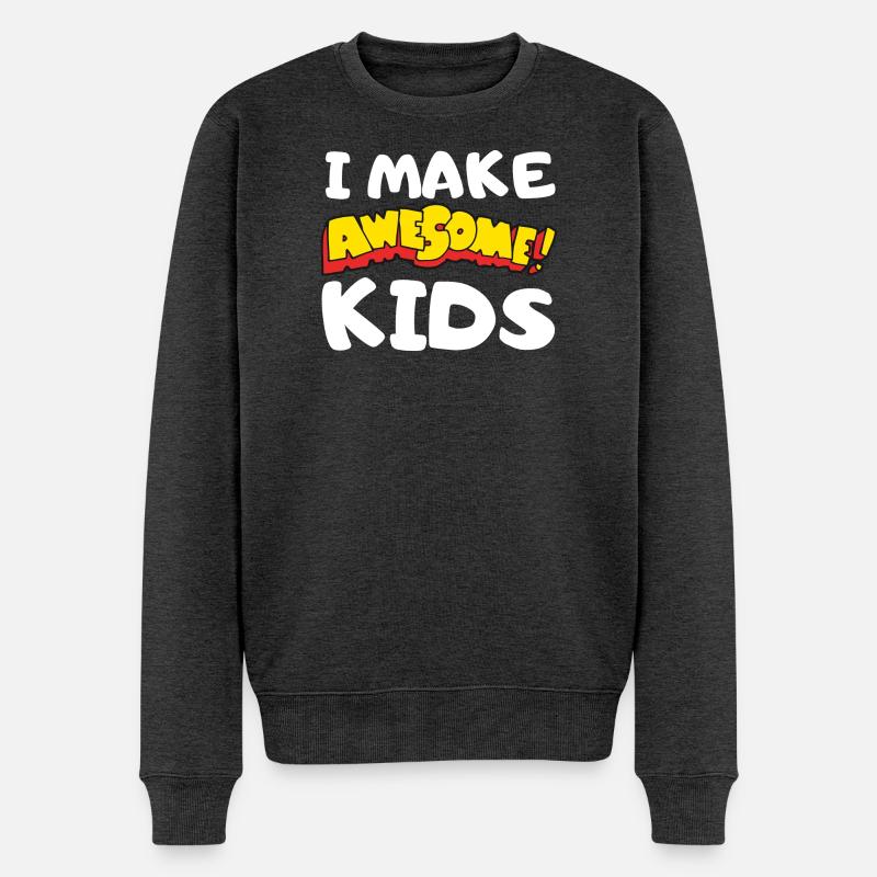 Ich mache tolle Kids Comic - Männer Premium Bio Pullover - Anthrazit meliert