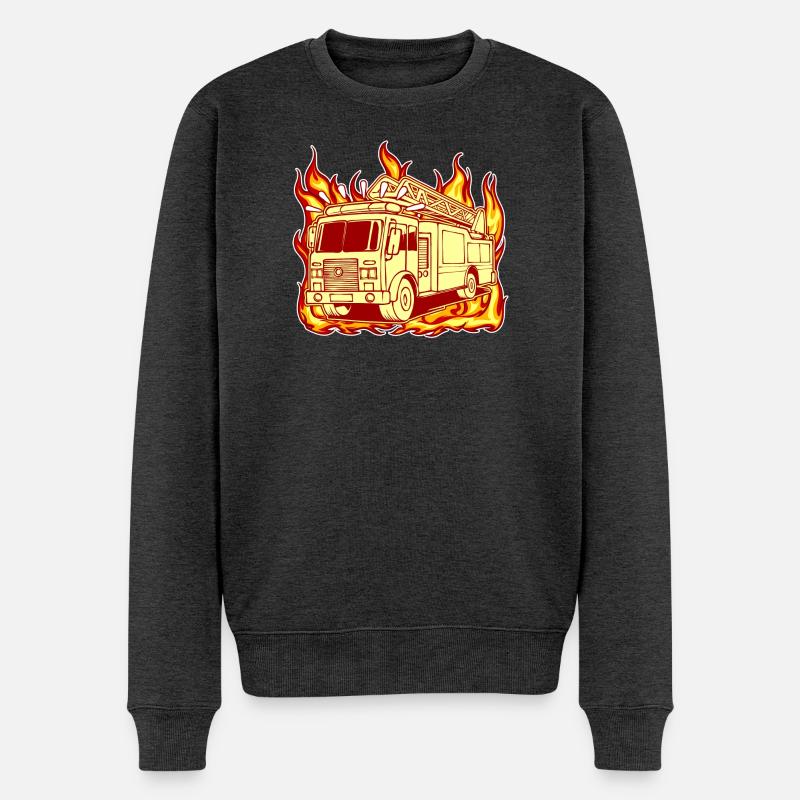 Pompiers Pompiers Pompiers Protection incendie - Pull Premium bio Homme - anthracite chiné