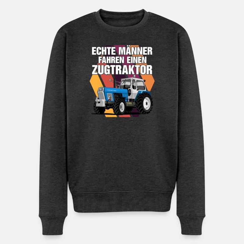 ZT - Zugtraktor Schönebeck VEB Fortschritt DDR - Männer Premium Bio Pullover - Anthrazit meliert