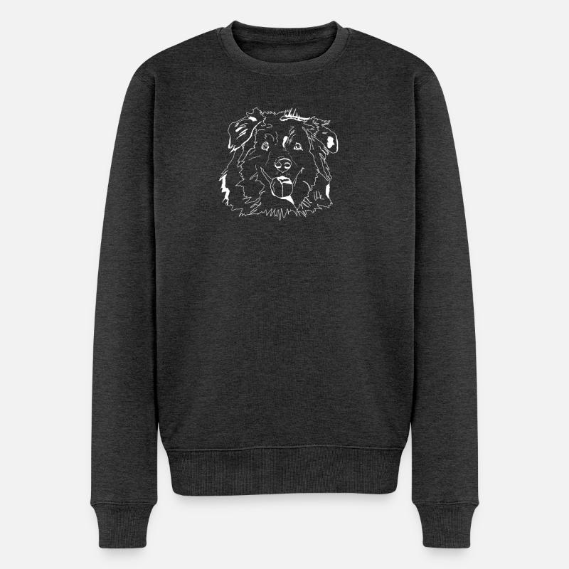 Australian Shepherd - Männer Premium Bio Pullover - Anthrazit meliert