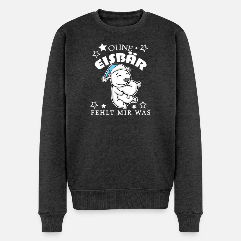 Eisbär - Männer Premium Bio Pullover - Anthrazit meliert