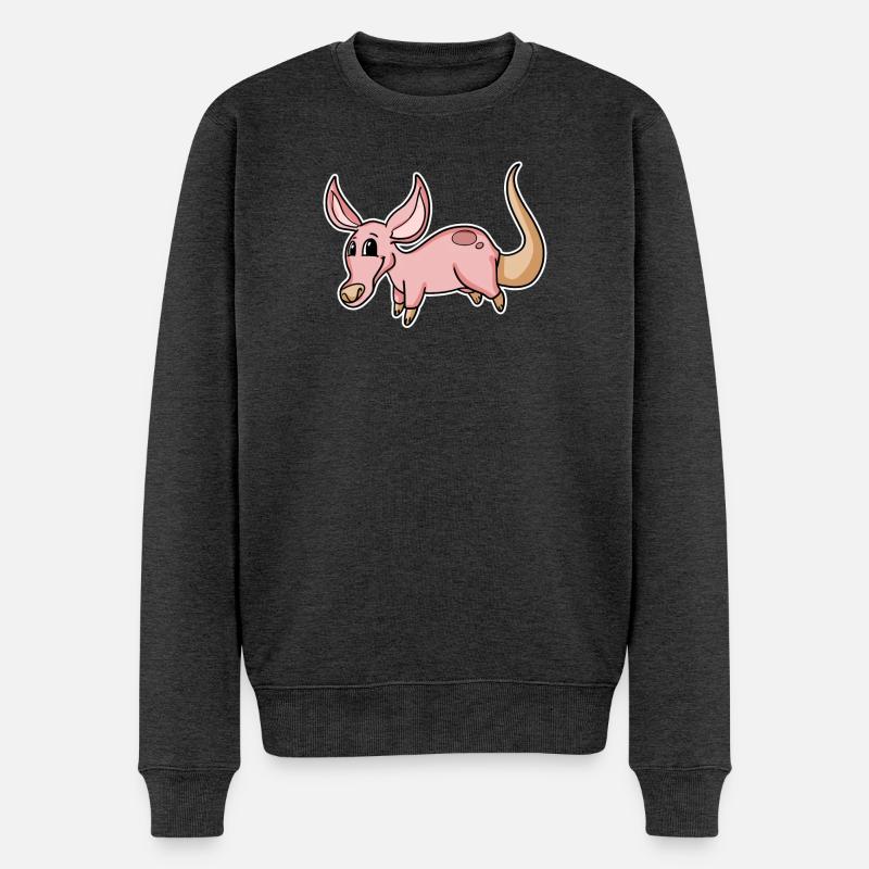 Erdferkel - Männer Premium Bio Pullover - Anthrazit meliert