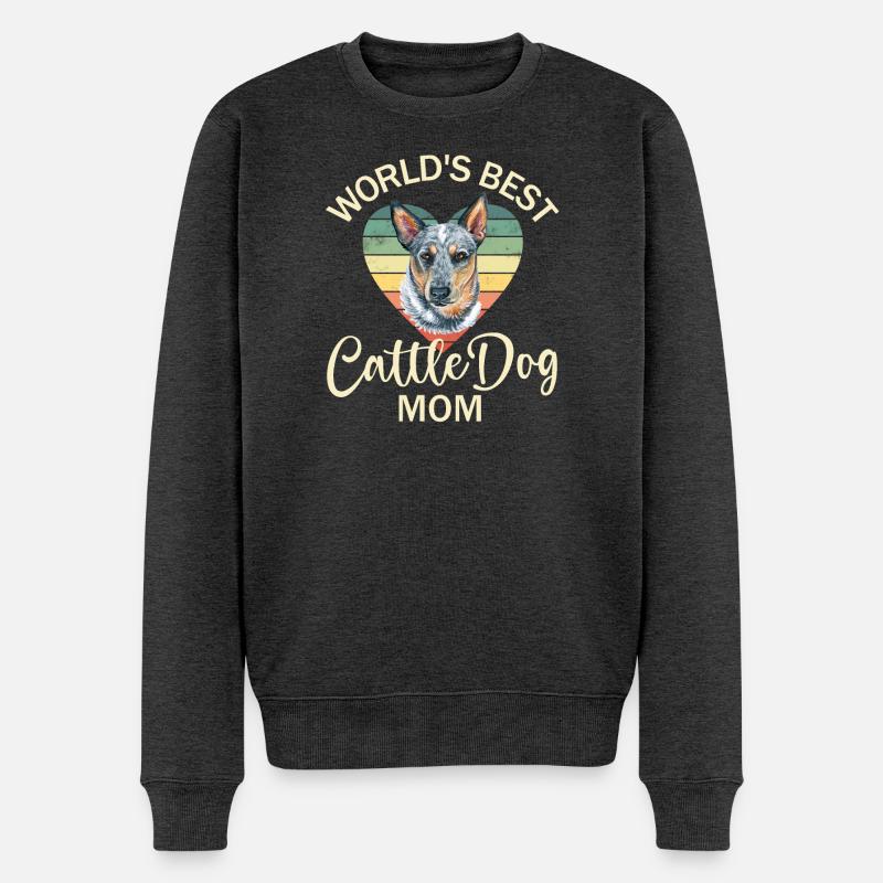 Australian Cattle Dog - Männer Premium Bio Pullover - Anthrazit meliert