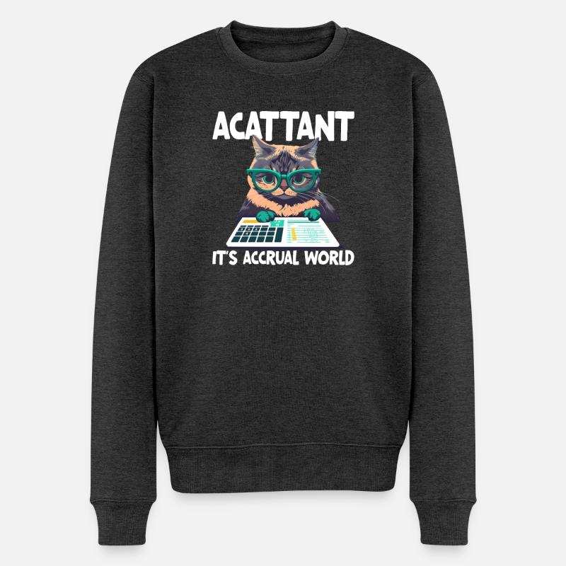 Buchhalter arbeiten ihr Vermögen ab - Männer Premium Bio Pullover - Anthrazit meliert