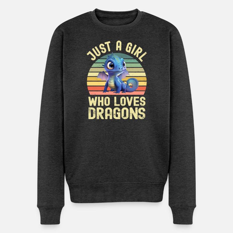 Dragon Dragon - Pull Premium bio Homme - anthracite chiné