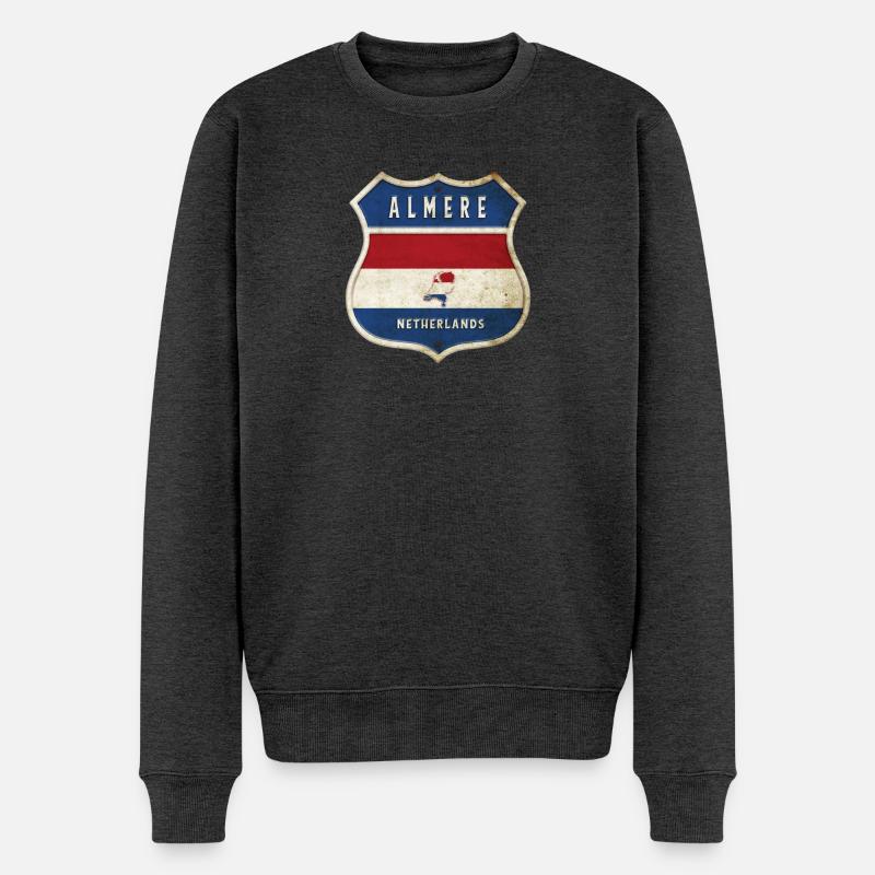 Design du blason d'Almere, Pays-Bas - Pull Premium bio Homme - anthracite chiné