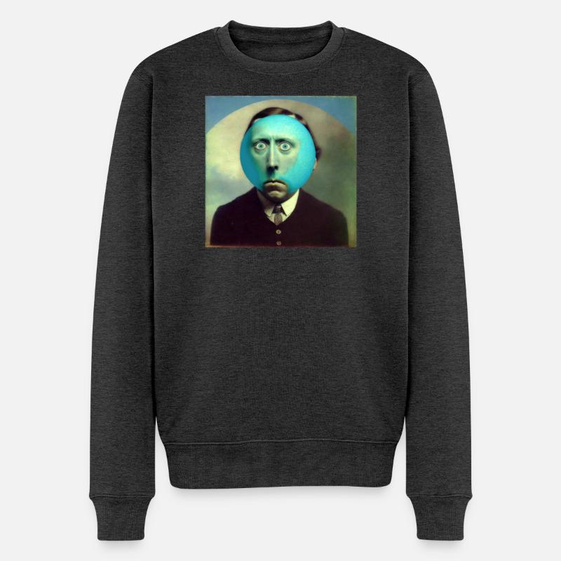 Surréaliste 02 - Pull Premium bio Homme - anthracite chiné