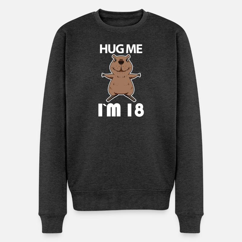 18 ans - 18 ans - câlin - Pull Premium bio Homme - anthracite chiné