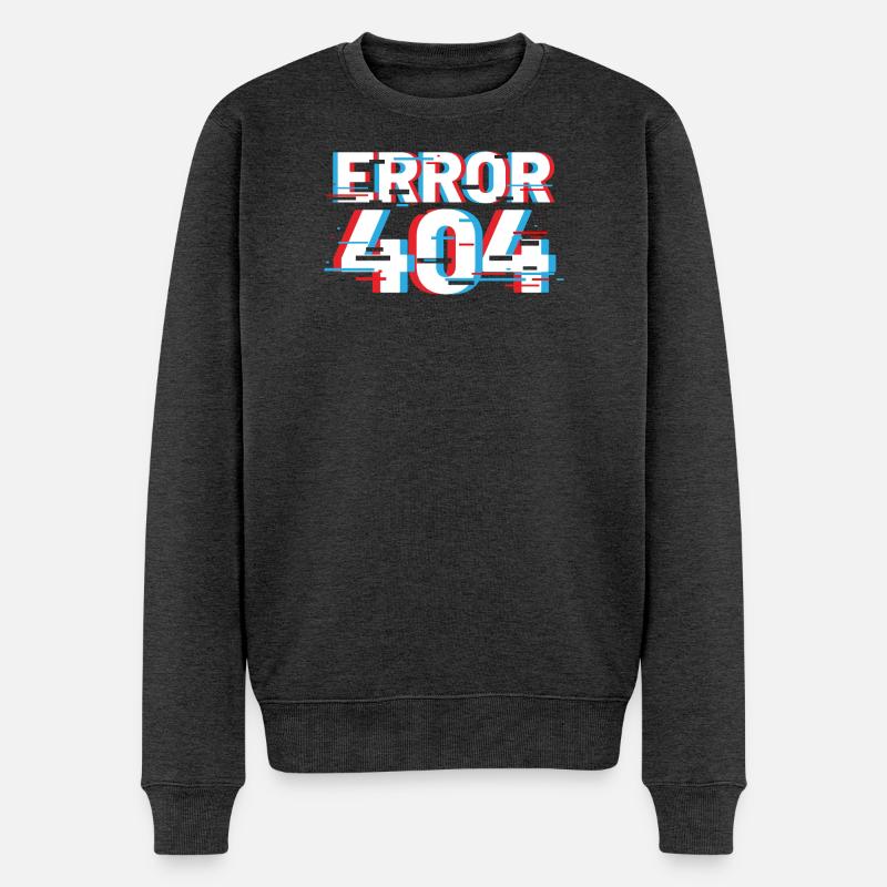 Erreur 404 Glitch - Pull Premium bio Homme - anthracite chiné