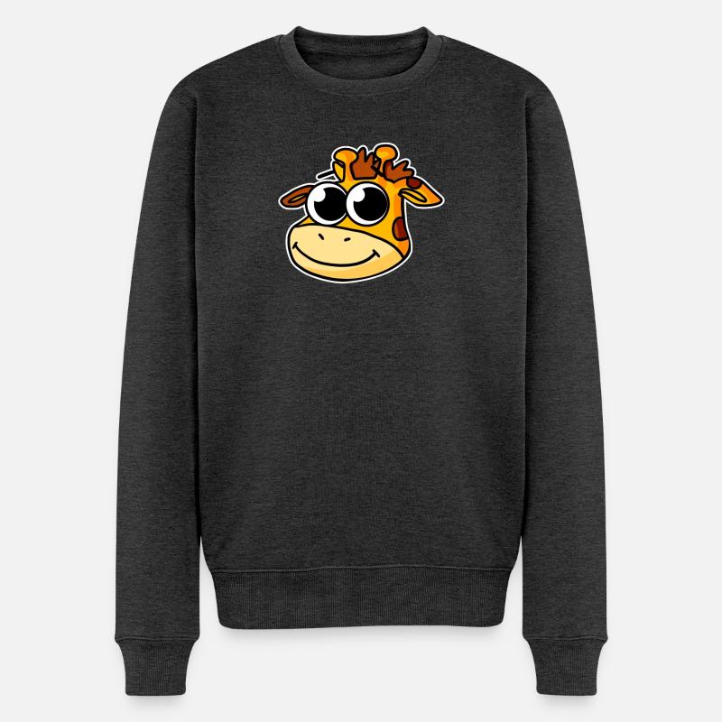 Girafe - Pull Premium bio Homme - anthracite chiné