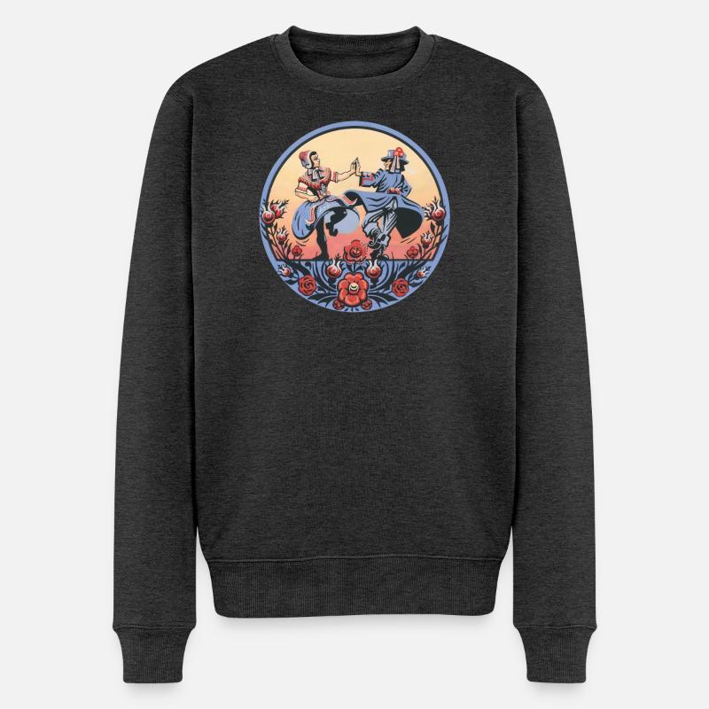 Folklore sorabe – Scène de la danse - Pull Premium bio Homme - anthracite chiné