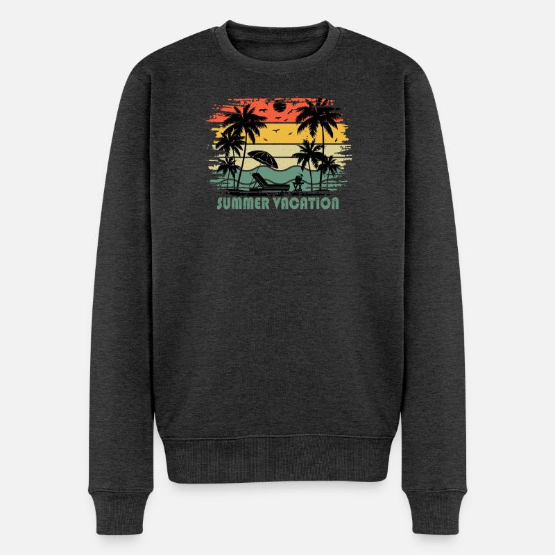 Sommerferien - Männer Premium Bio Pullover - Anthrazit meliert