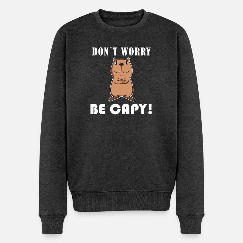 Capybara Wasserschwein - Pull Premium bio Homme - anthracite chiné