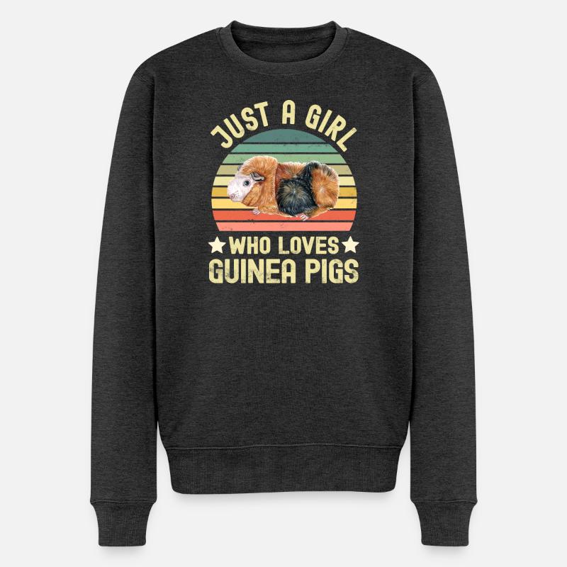 Meerschweinchen - Männer Premium Bio Pullover - Anthrazit meliert