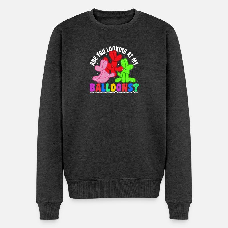 Ballon Twisting Design - Männer Premium Bio Pullover - Anthrazit meliert