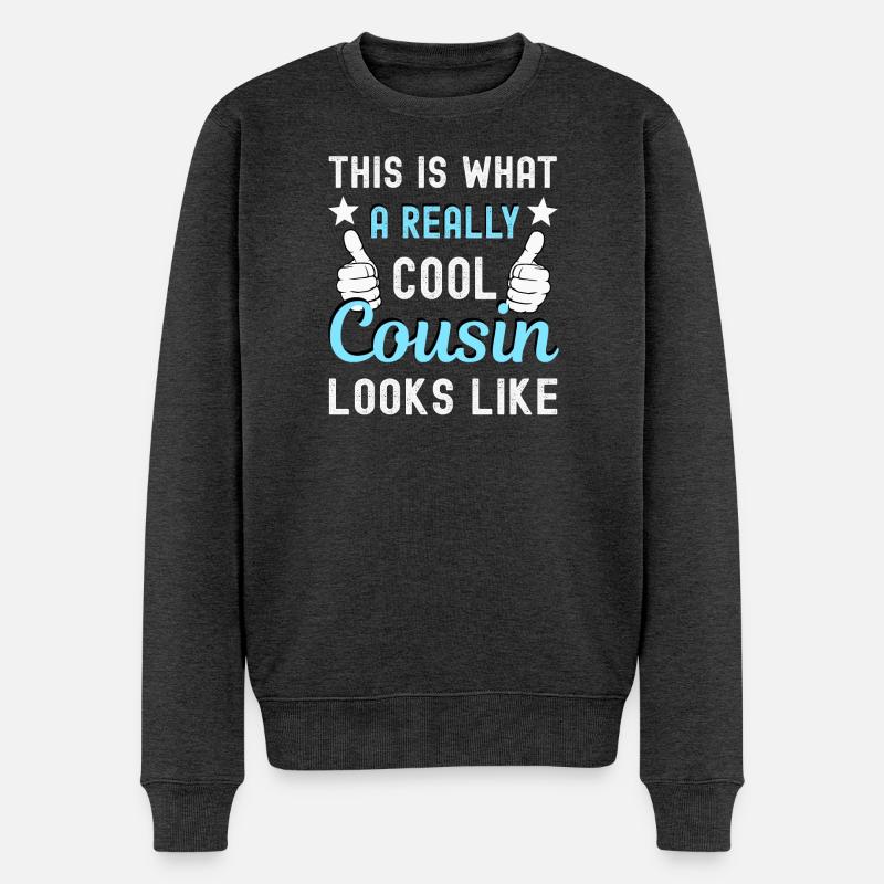 Cousin Cousine - Männer Premium Bio Pullover - Anthrazit meliert