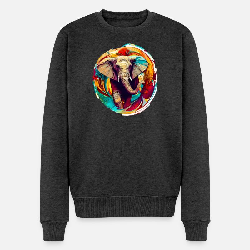 Éléphant - Pull Premium bio Homme - anthracite chiné
