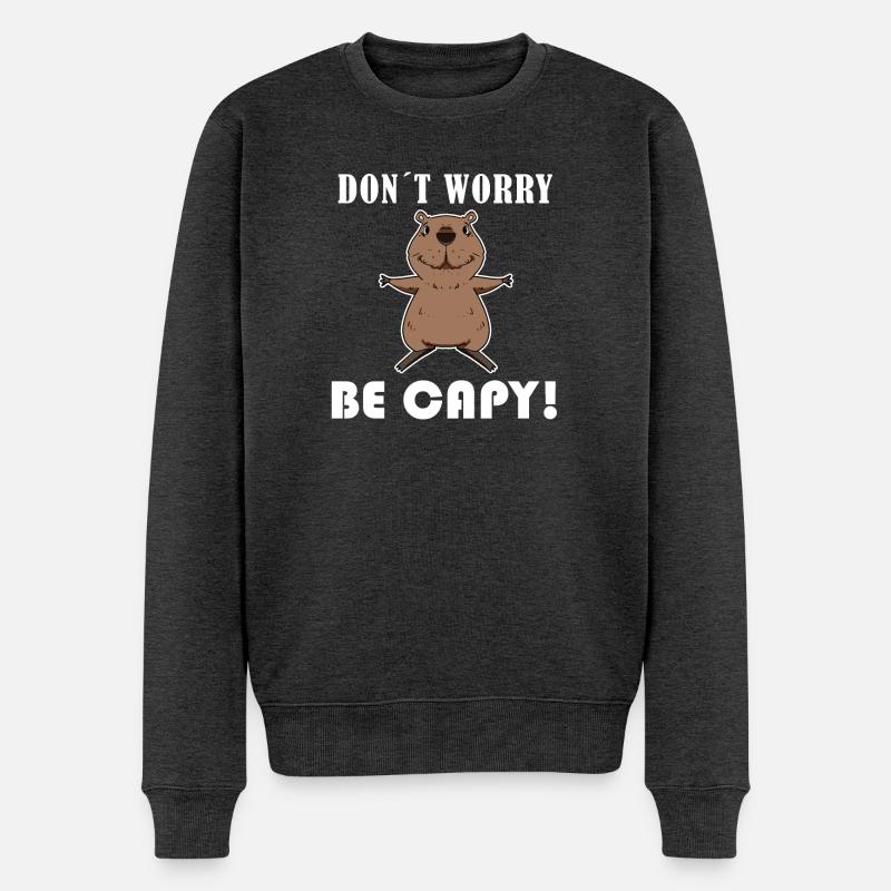 Capybara Wasserschwein Capybaras - Pull Premium bio Homme - anthracite chiné