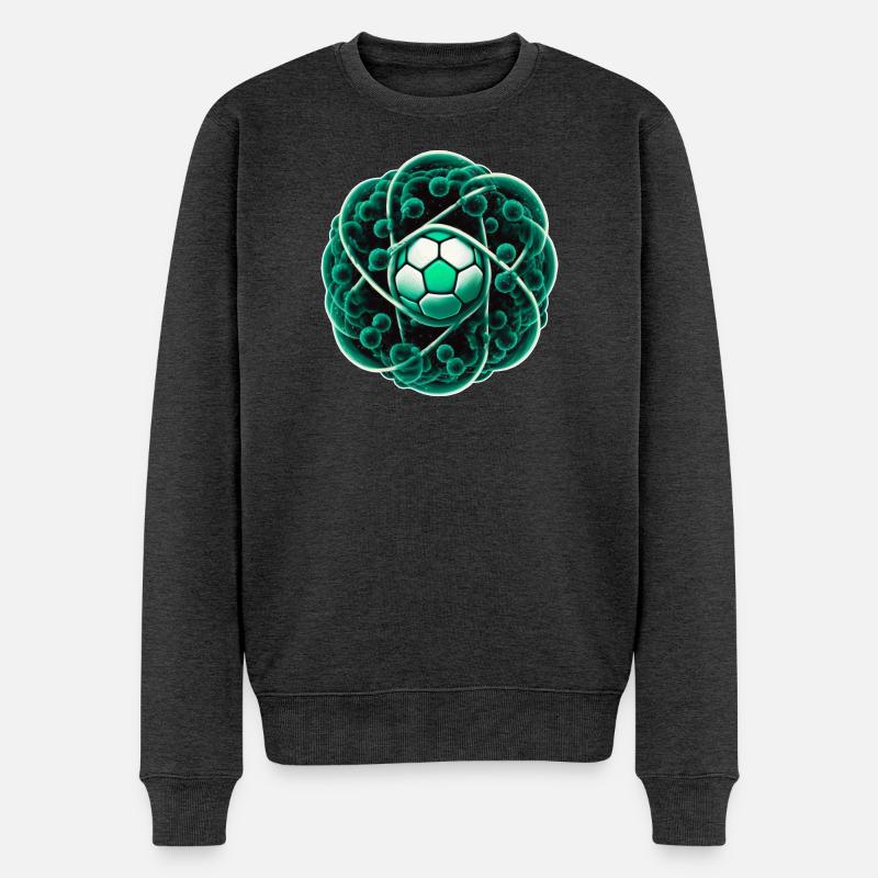Fußball 02 - Männer Premium Bio Pullover - Anthrazit meliert