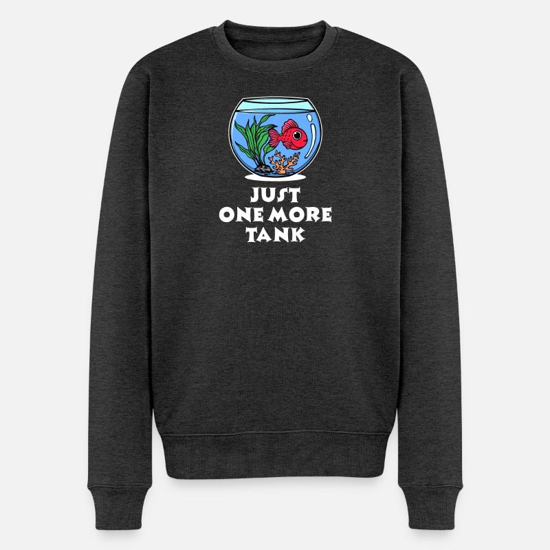 Kugelfisch Aquarium Statement Haustiere Heimtier - Männer Premium Bio Pullover - Anthrazit meliert