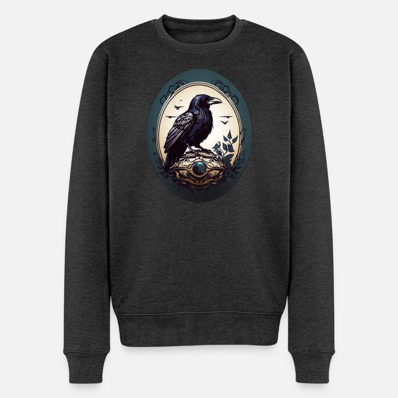 Schwarzer Rabe - Männer Premium Bio Pullover - Anthrazit meliert