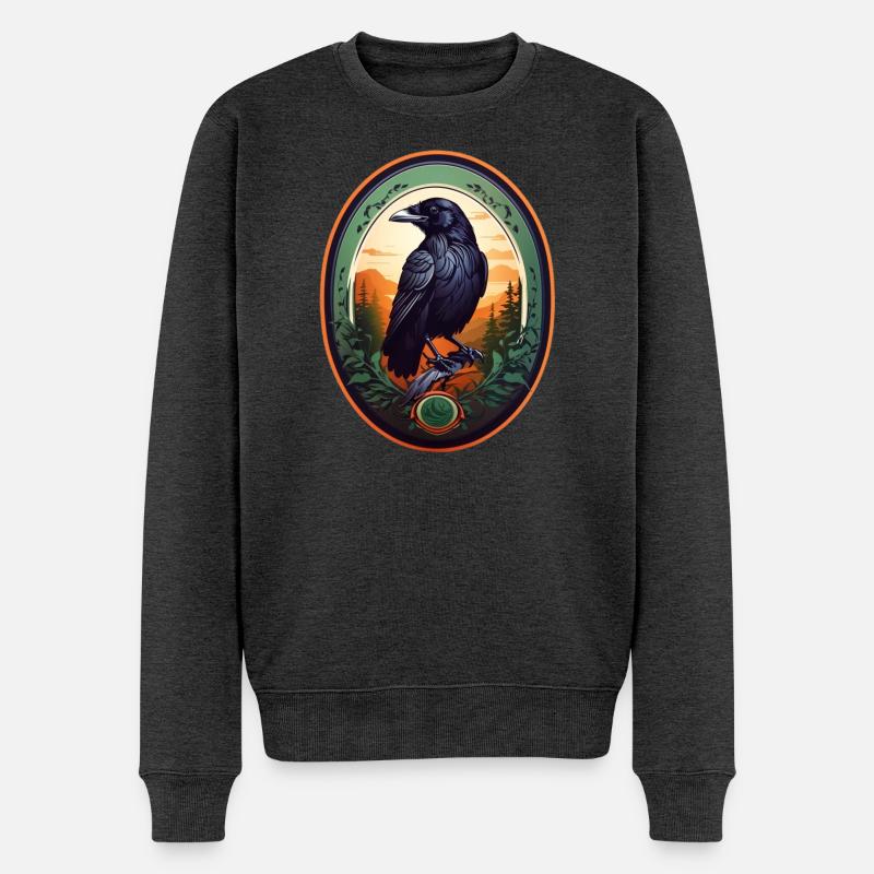Schwarzer Rabe - Männer Premium Bio Pullover - Anthrazit meliert