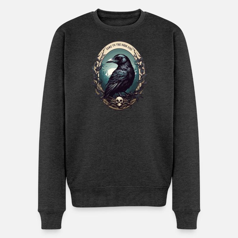 Schwarzer Rabe - Männer Premium Bio Pullover - Anthrazit meliert