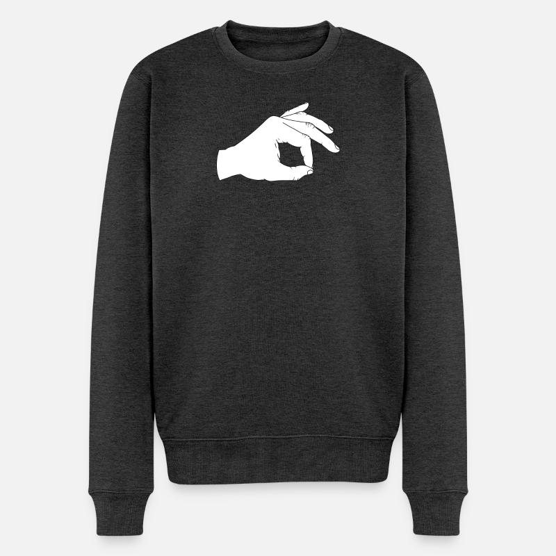 Reingeguckt - Männer Premium Bio Pullover - Anthrazit meliert