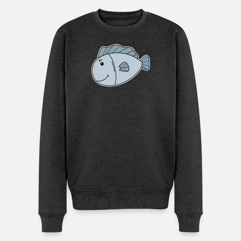 Poisson Océan Motif De Poisson - Pull Premium bio Homme - anthracite chiné