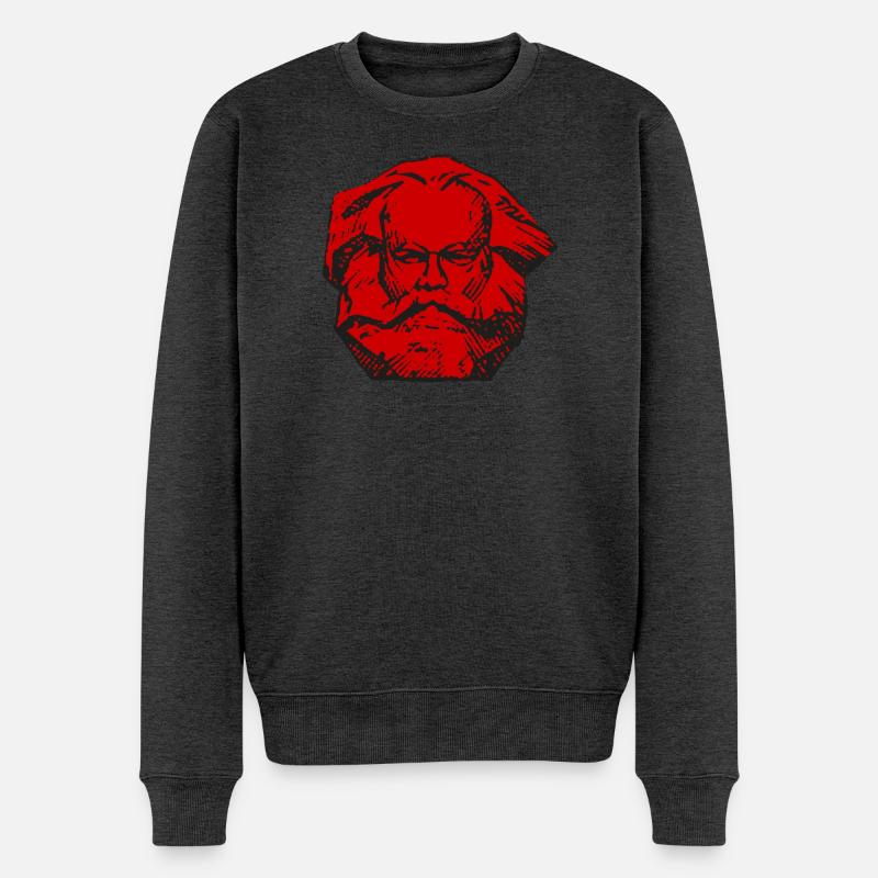 Karl Marx rouge communisme marxisme pull copie - Pull Premium bio Homme - anthracite chiné
