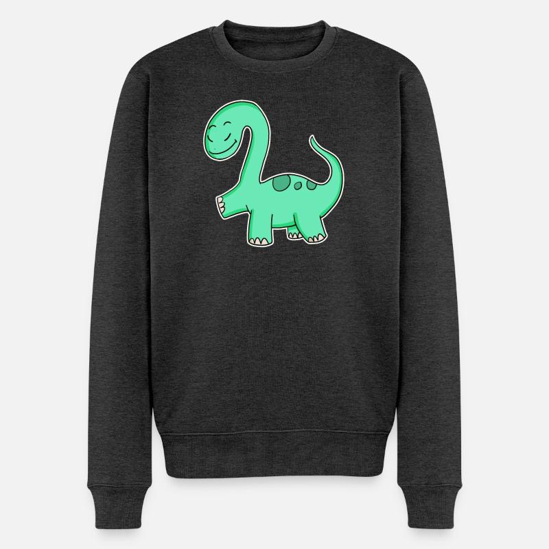 Dino - Pull Premium bio Homme - anthracite chiné