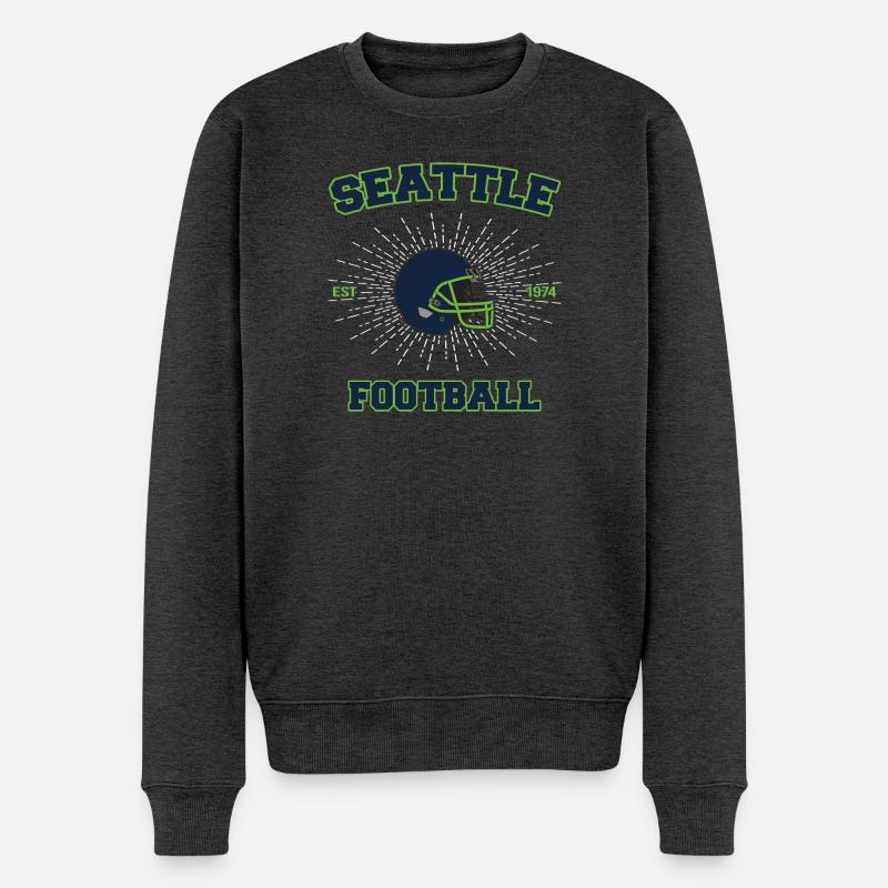 Settle Football - Männer Premium Bio Pullover - Anthrazit meliert