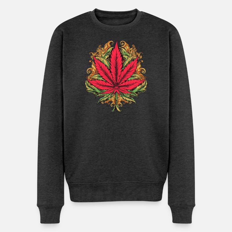 Rote Maria - Männer Premium Bio Pullover - Anthrazit meliert