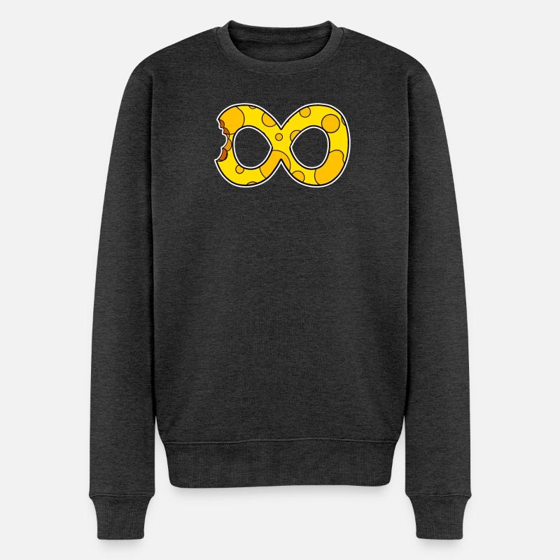 Käse Unendlich Smbol - Männer Premium Bio Pullover - Anthrazit meliert