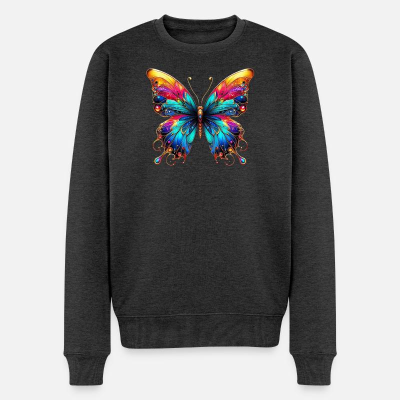 Papillon - Pull Premium bio Homme - anthracite chiné