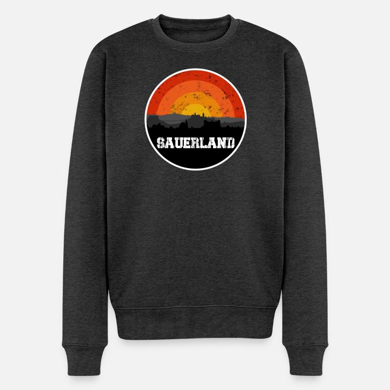 Sauerland Original Skyline - Männer Premium Bio Pullover - Anthrazit meliert