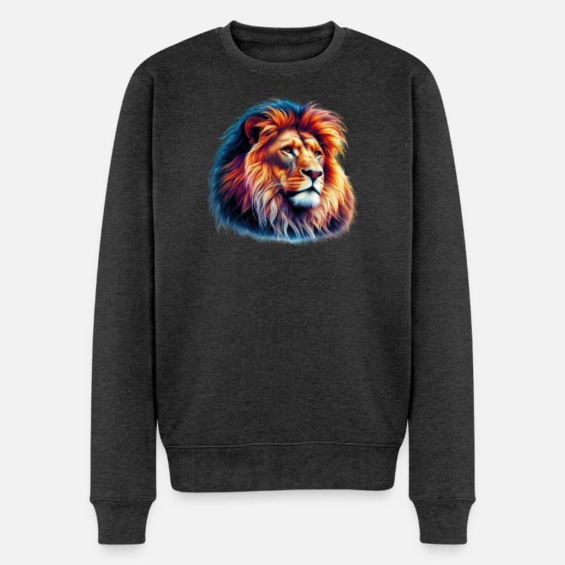 Lion - Pull Premium bio Homme - anthracite chiné