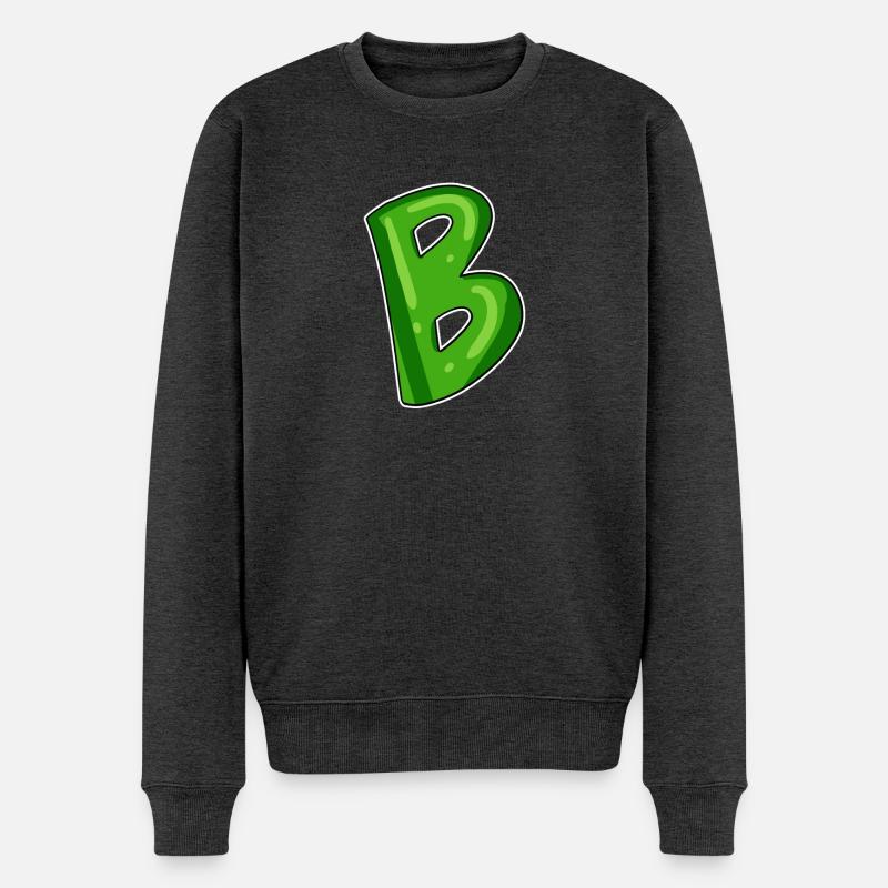 point B - point initial B - Pull Premium bio Homme - anthracite chiné