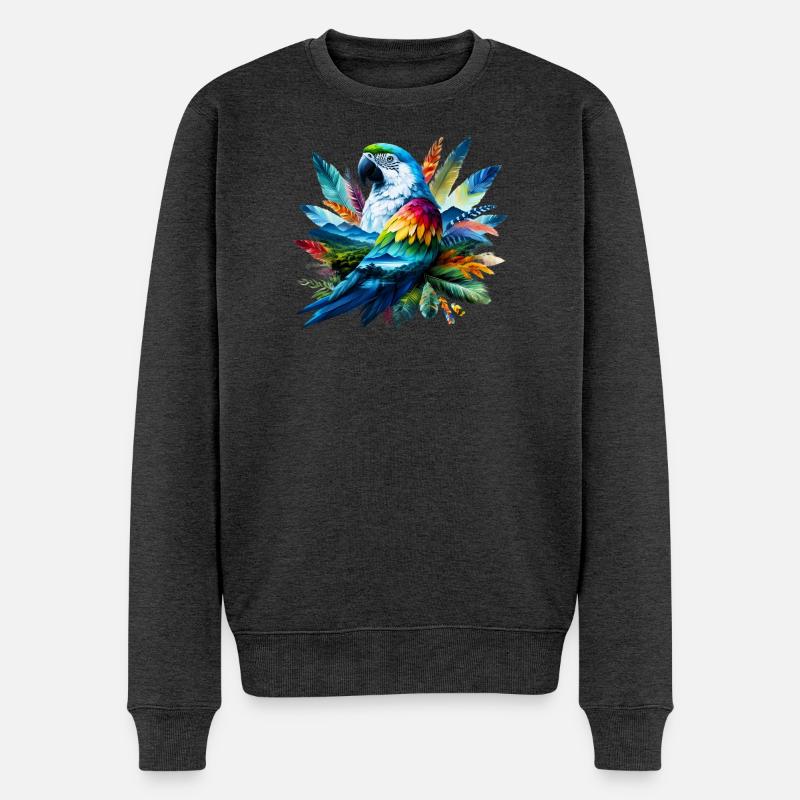 Perroquet - Pull Premium bio Homme - anthracite chiné