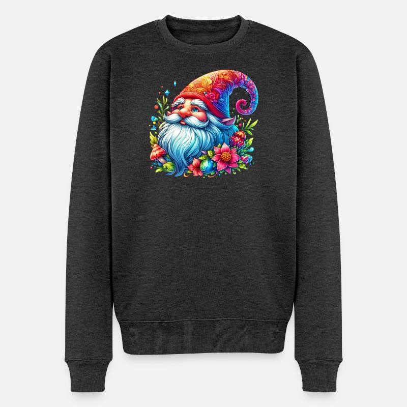 Gnom-Goblin-Elf - Männer Premium Bio Pullover - Anthrazit meliert