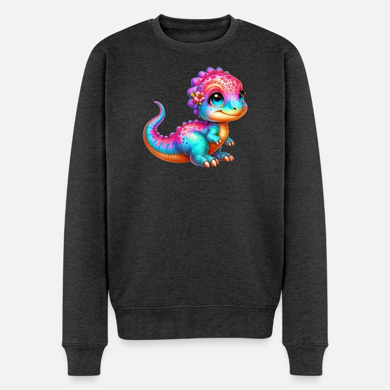 Dinosaure - Pull Premium bio Homme - anthracite chiné